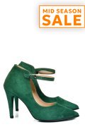 PANTOFI VERZI PIELE NATURALA INTOARSA 5S77905