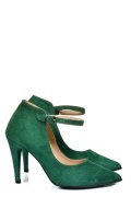 PANTOFI VERZI PIELE NATURALA INTOARSA 5S77905