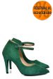 Pantofi verzi piele naturala intoarsa 5s77905