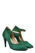 PANTOFI VERZI PIELE NATURALA INTOARSA 5S77905