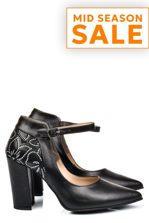Pantofi negri piele naturala 5s77909