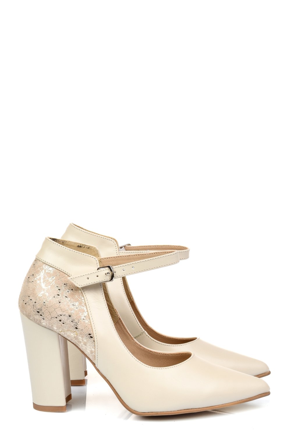 PANTOFI BEJ PIELE NATURALA 5S77909