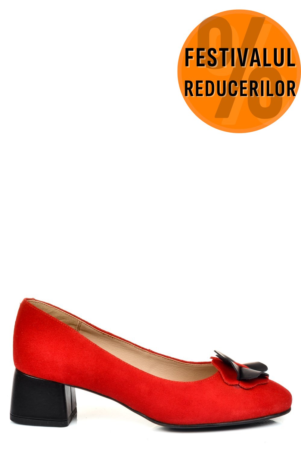 PANTOFI ROSII PIELE NATURALA INTOARSA 5S77555