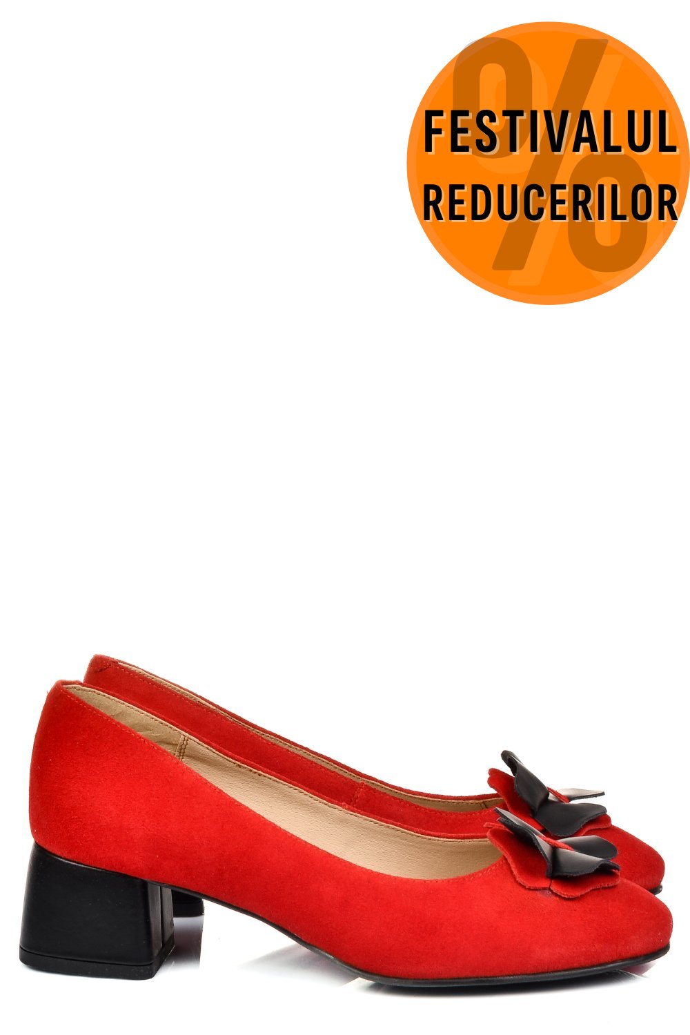 PANTOFI ROSII PIELE NATURALA INTOARSA 5S77555