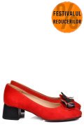 PANTOFI ROSII PIELE NATURALA INTOARSA 5S77555