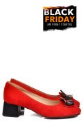 PANTOFI ROSII PIELE NATURALA INTOARSA 5S77555