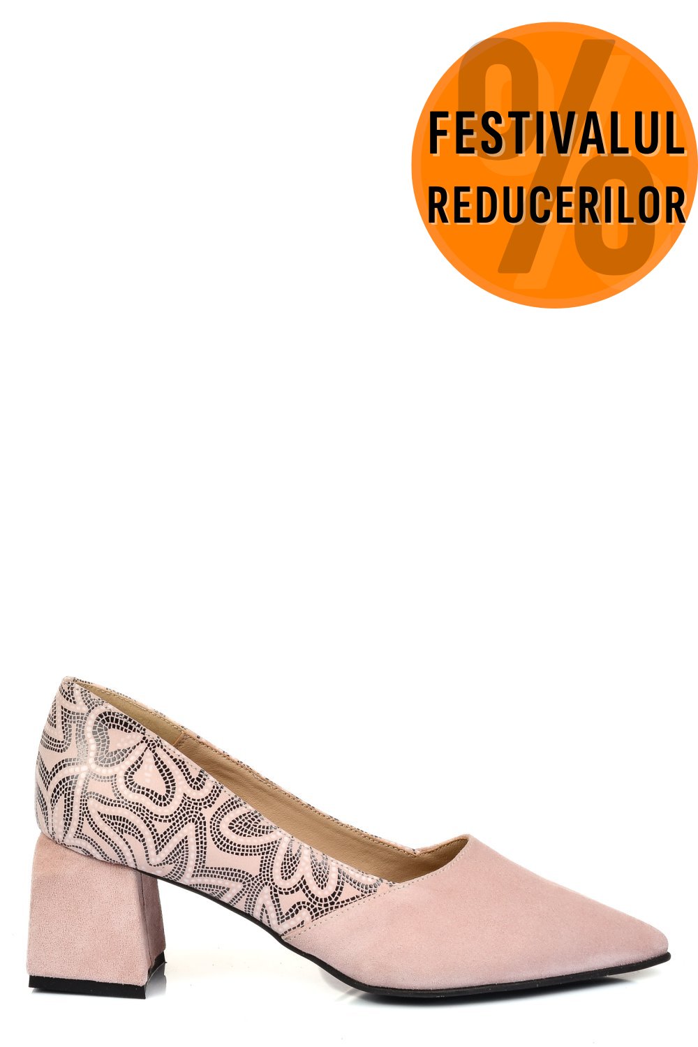 PANTOFI ROZ PIELE NATURALA INTOARSA 5S77460