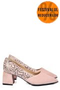 PANTOFI ROZ PIELE NATURALA INTOARSA 5S77460