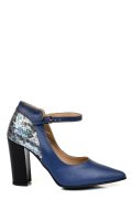 PANTOFI ALBASTRI PIELE NATURALA 5S77909