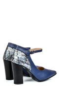 PANTOFI ALBASTRI PIELE NATURALA 5S77909
