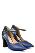 PANTOFI ALBASTRI PIELE NATURALA 5S77909