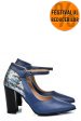 Pantofi albastri piele naturala 5s77909