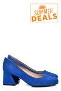 PANTOFI ALBASTRI PIELE NATURALA INTOARSA 5S77003
