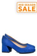 PANTOFI ALBASTRI PIELE NATURALA INTOARSA 5S77003