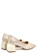 PANTOFI BEJ GLITTER PIELE NATURALA 5S77460