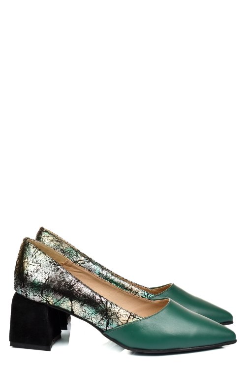 Pantofi verde color piele naturala 5s77460