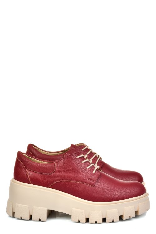Pantofi bordo  piele naturala 2s77080