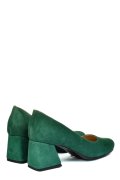 PANTOFI VERDE INCHIS PIELE NATURALA INTOARSA 5S77003