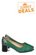 PANTOFI VERZI PIELE NATURALA INTOARSA 5S77602