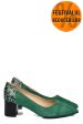 Pantofi verzi piele naturala intoarsa 5s77602