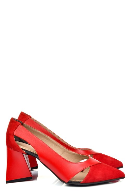 Pantofi rosii piele naturala 5s77700b
