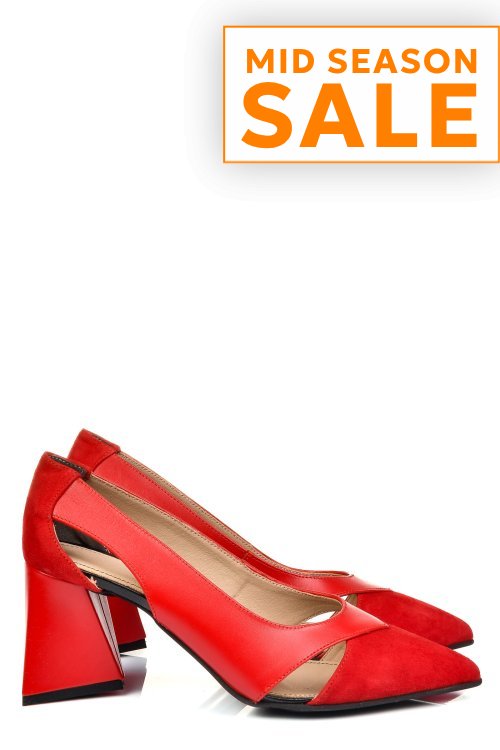 Pantofi rosii piele naturala 5s77700b