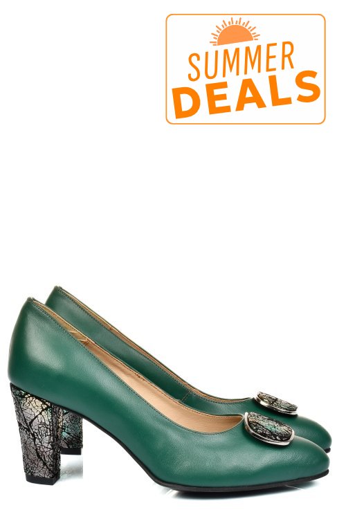 Pantofi verzi piele naturala 5s77656