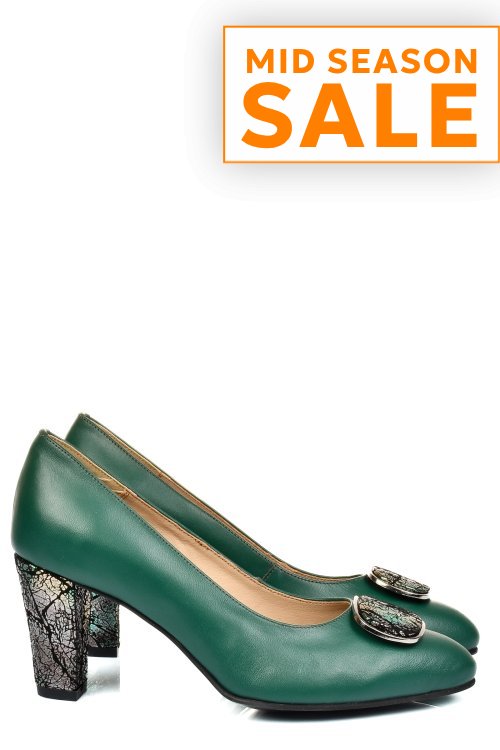 Pantofi verzi piele naturala 5s77656