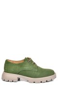PANTOFI VERZI PIELE NATURALA INTOARSA 251615SP