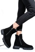 GHETE NEGRE PIELE NATURALA INTOARSA 242841SP