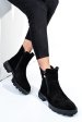 Ghete negre piele naturala intoarsa 242841sp