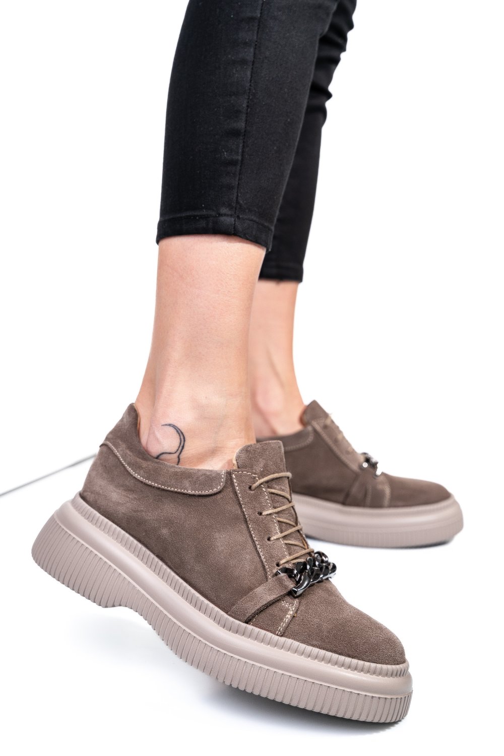 PANTOFI BEJ PIELE NATURALA INTOARSA 251620SP