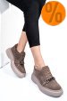 Pantofi bej piele naturala intoarsa 251620sp