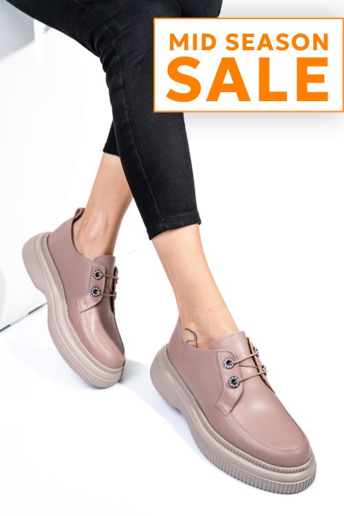 Pantofi taupe piele naturala 251617np