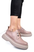 PANTOFI TAUPE PIELE NATURALA 251617NP