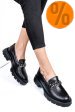 Mocasini negri piele naturala 251616np