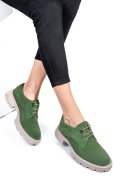 PANTOFI VERZI PIELE NATURALA INTOARSA 251615SP