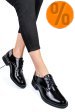 Pantofi negri piele naturala lacuita 251624npk