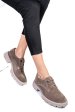 Pantofi bej piele naturala intoarsa 251615sp