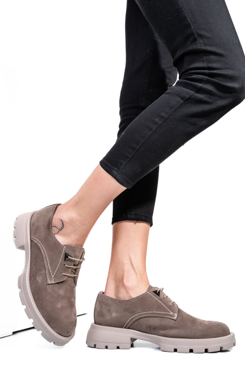 PANTOFI BEJ PIELE NATURALA INTOARSA 251615SP