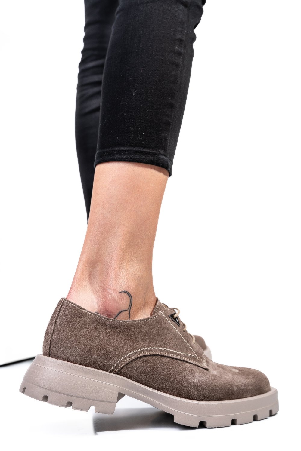 PANTOFI BEJ PIELE NATURALA INTOARSA 251615SP