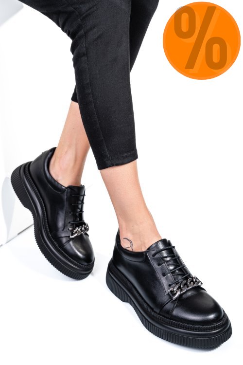 Pantofi negri piele naturala  251620np