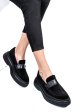 Mocasini negri piele naturala intoarsa 251619sp