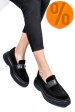 Mocasini negri piele naturala intoarsa 251619sp