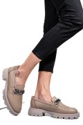 MOCASINI BEJ PIELE NATURALA 251616NP