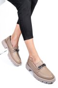 MOCASINI BEJ PIELE NATURALA 251616NP