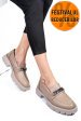 Mocasini bej piele naturala 251616np