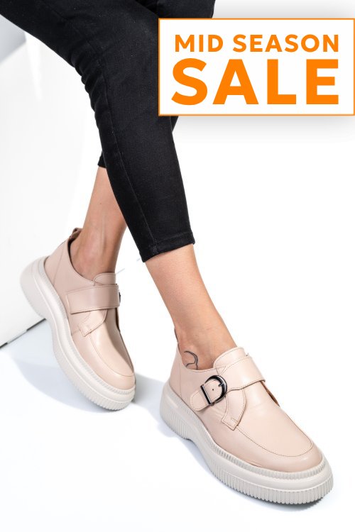Mocasini roz piele naturala 251618np