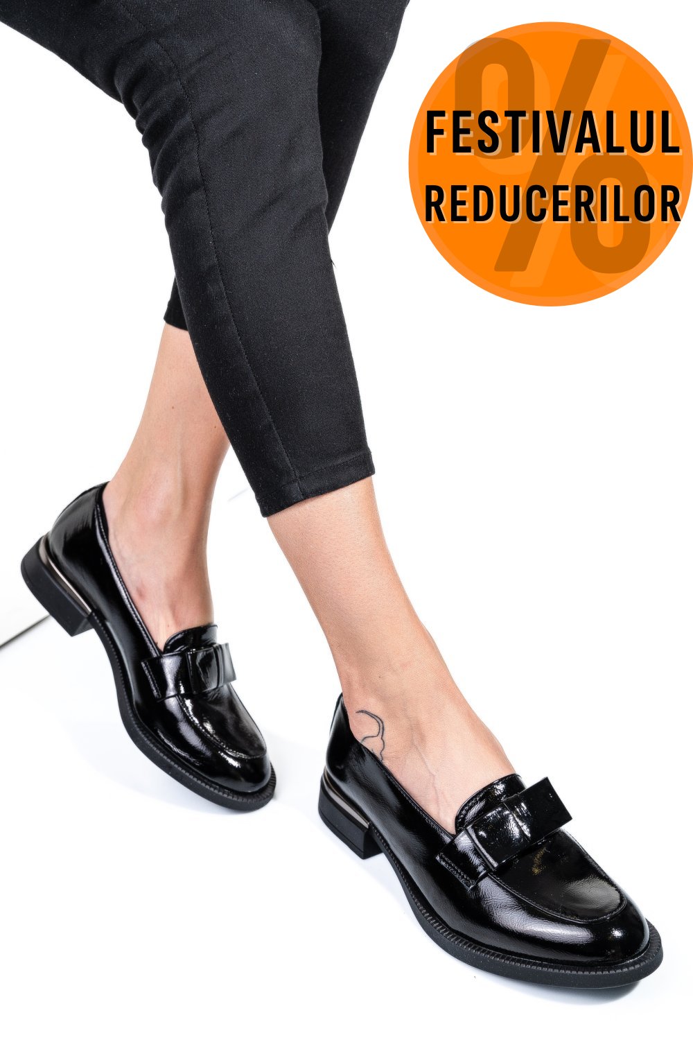 MOCASINI NEGRI PIELE NATURALA LACUITA 251627NPK