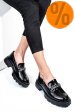 Mocasini negri piele naturala lacuita 251616npk
